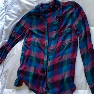 Plaid flannel top